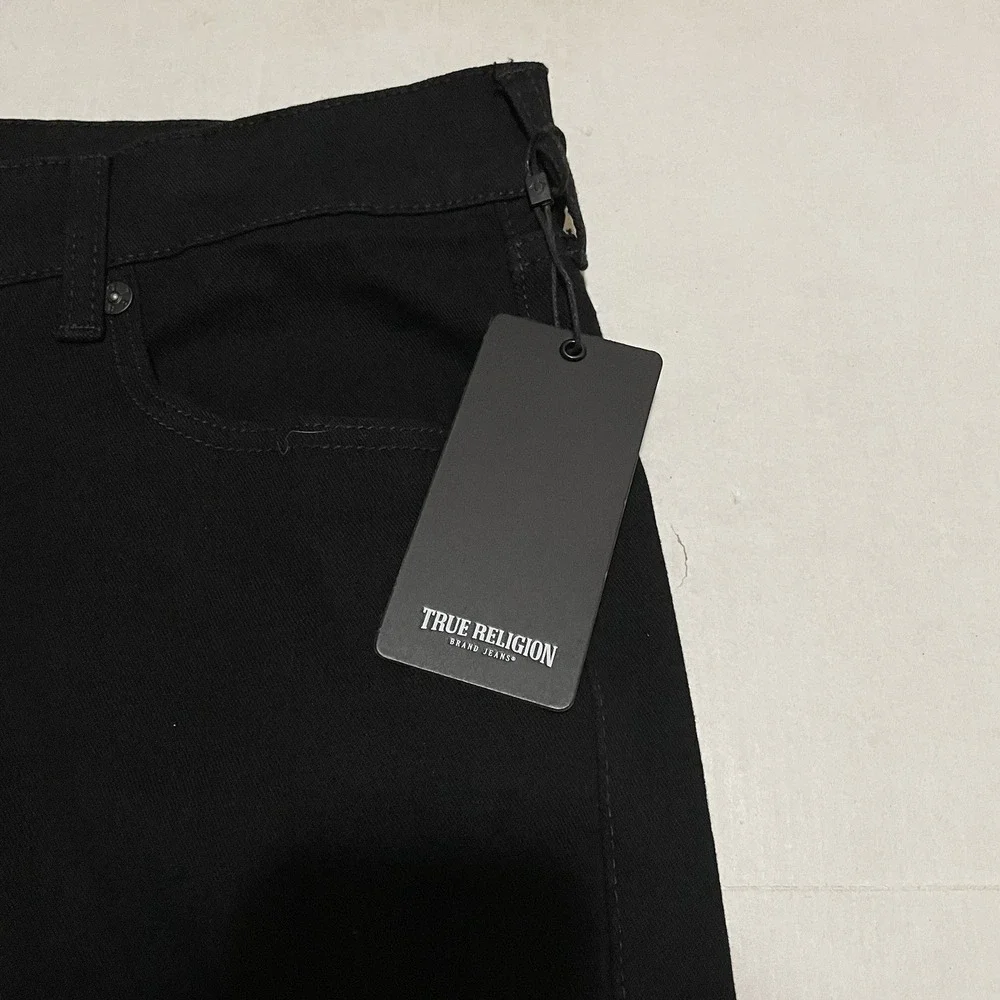 True Religion Geno Relaxed Slim Tapered Leg Jeans 36 X 33 Mens Black 105714